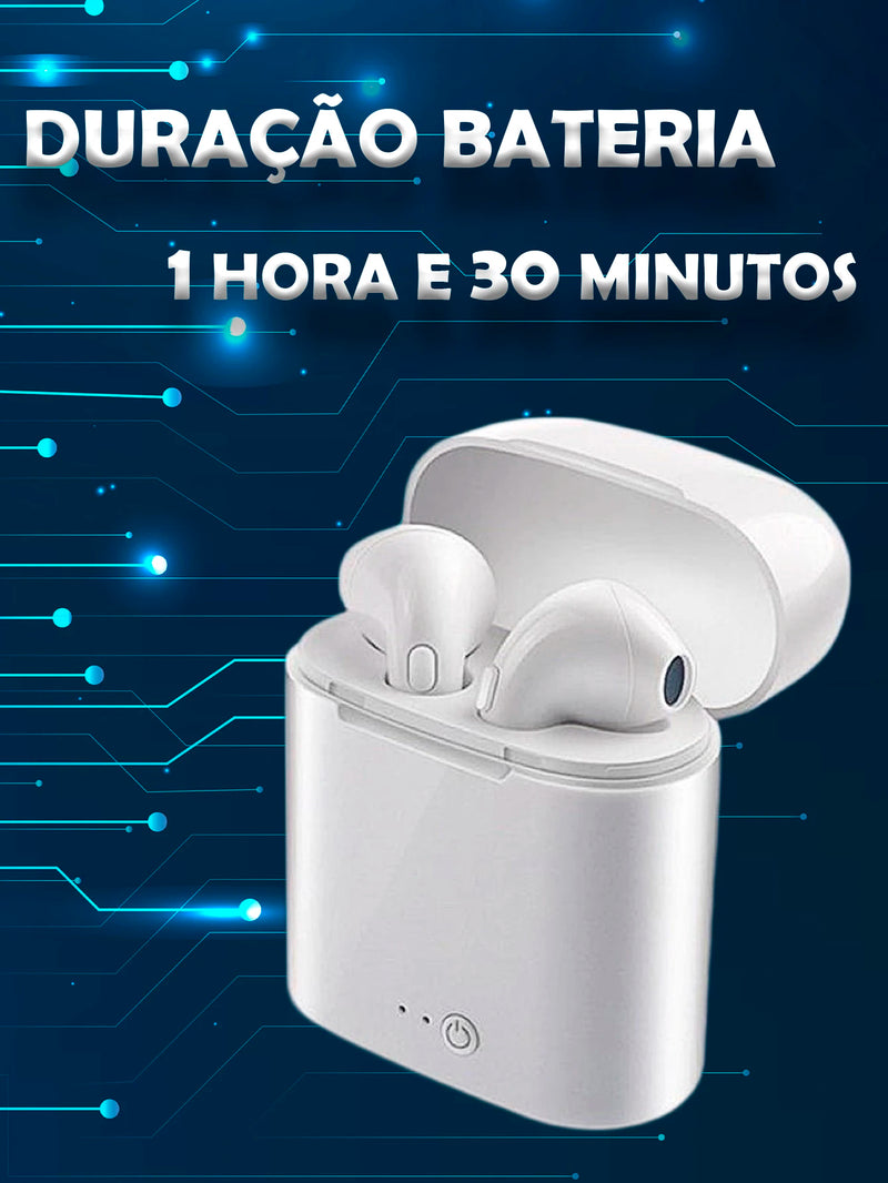 Fone De Ouvido Sem Fio i7S Tws Bluetooth Recarregável - UltraMaxx™