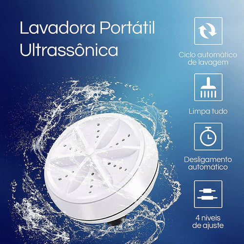 Máquina de Lavar Louças e Roupas USB 60W Portátil - LavaMax